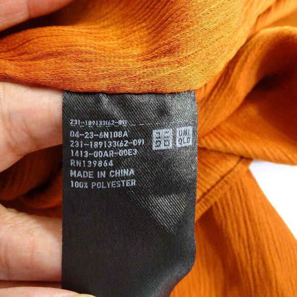 Uniqlo Rust Brown Sleeveless V-Neck Camisole Tank Top Women Size XXL Textured - Picture 5 of 9